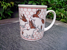 Dutch Brown & White (  Eastern Cottontail ) Bunny Rabbits Ceramic Mug
