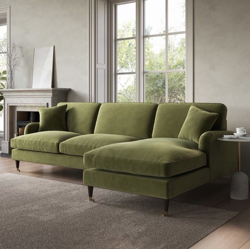 Seater sofa shaped velvet - sofa, l-shaped