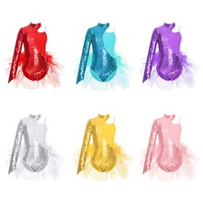 UK Girl Sequins Feather Tulle
