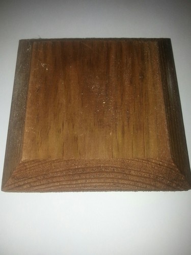 Two brown post caps - two, 4"