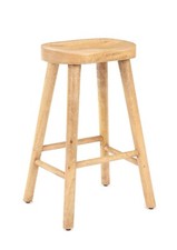 Solid Mango Wood Breakfast Bar Kitchen Pub Café Stool Wooden H 68 x W 47 x