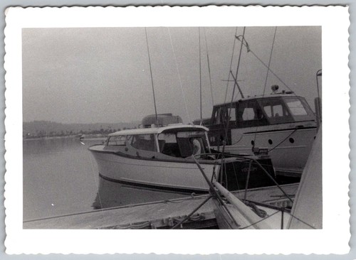 Vtg snapshot man on cabin - man,