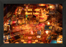 Vintage Pinball Machine Framed