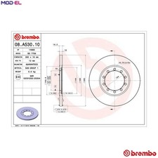 2x BRAKE DISC 08.A530.10 FOR