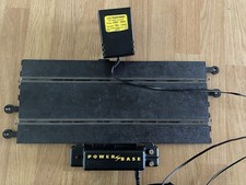 Scalextric Classic Power Base, C912 Transformer and Straight Track Piece