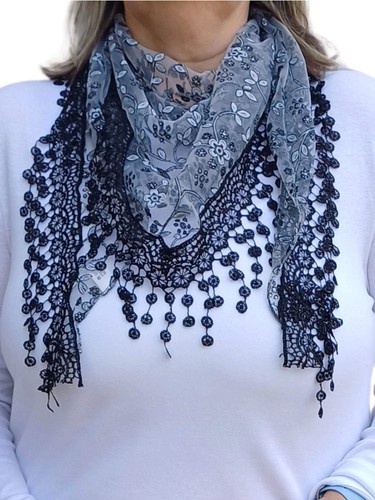 Glitter triangle scarf - scarf, –
