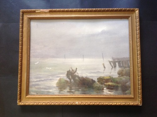 Antique watercolour landscape - antique,