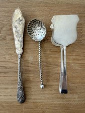 Vintage silver plated set fish