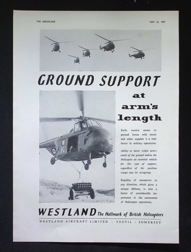 Original 1957 advert westland - 1957,