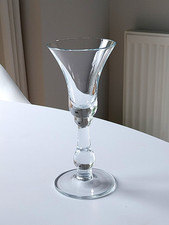 SUPERB VINTAGE HANDMADE CRYSTAL GEORGIAN STYLE WINE GLASS