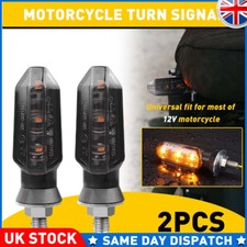2X Universal LED Motorcycle Mini Turn Signal Indicators Light Lamp Amber Blinker