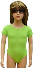 GIRL'S COTTON SHORT SLEEVE LEOTARDS  DANCE/GYM/BALLET SPORT COLOUR&SIZES(3335)