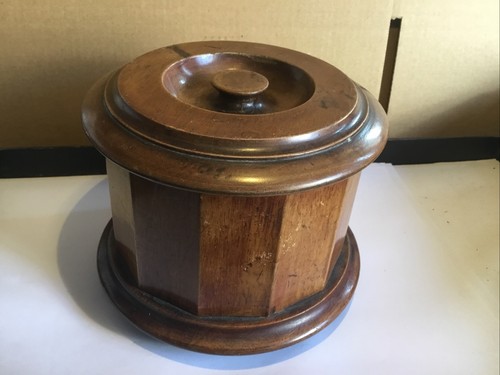 Antique wooden tobacco jar - antique,