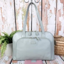 RADLEY Shoulder Work Bag Large PIPPIN Double Zip Around Grey Leather & Dust Bag