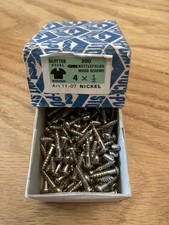 Half Box Vintage Nettlefolds Nickel Plated Slotted Dome Head Woodscrews 4 x 1/2"
