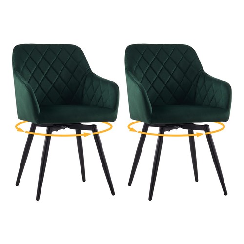 Set swivel dining chairs - set, 2