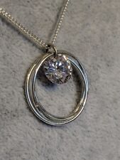 LOVISA necklace Russian rings Designer pendant diamante stone silver tone 46+6cm