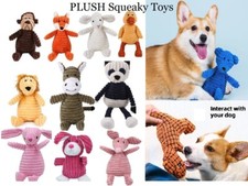Dog Chew Toy, Squeaky Soft Puppy Plush Toys Durable Pet Toy "Buy 2 Get One Free"