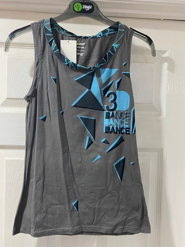Zumba grey vest top shirt - zumba,