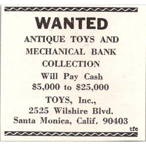 Wanted antique toys - wanted,