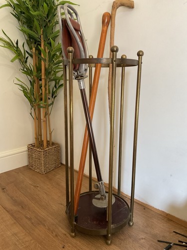 Vintage brass stick stand - vintage,