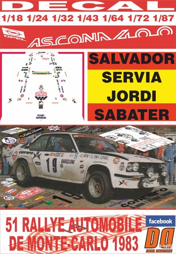 Decal opel ascona 400 - decal,