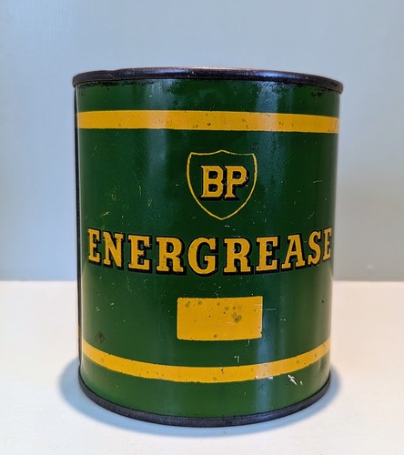 Vintage energrease tin can - vintage,