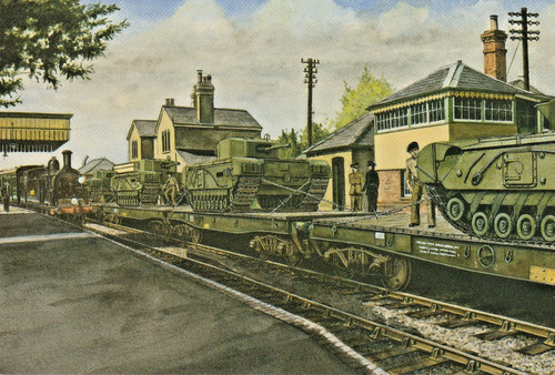 Ww2 army tank train alresford - army,