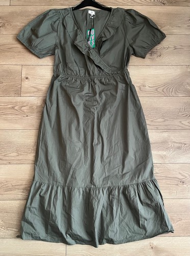 River island khaki cotton maxi - river,