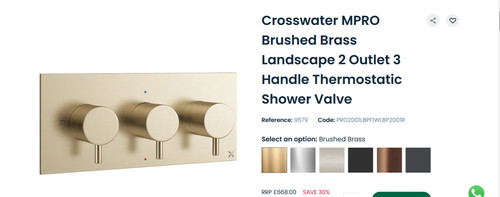 Crosswater mpro brushed brass - mpro,
