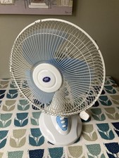 Prem-i-air 12" Desk Top Fan White Oscillating 3 Speed Home Office Bedroom