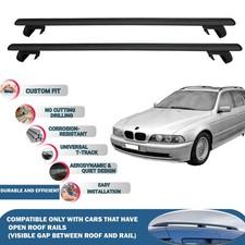 Roof Rack Cross Bars for BMW 5 Series E39 Touring 2000-2004 2 Pcs Black