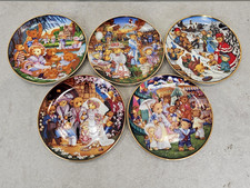 A Teddy Bear Picnic Franklin Mint Heirloom Collection Plates Set Of 5