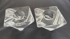 Pair Orrefors Sweden Hurricane