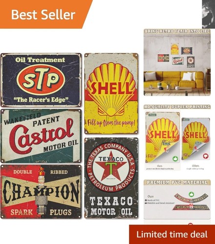 5pcs antique pvc garage signs - 5pcs,