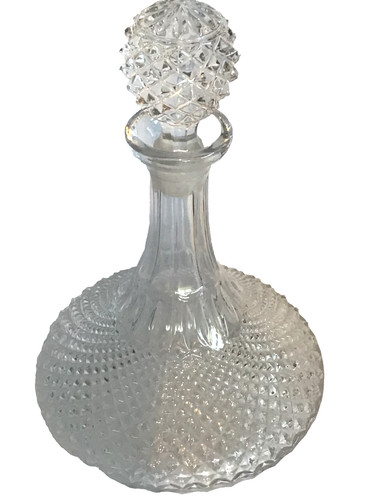 Vintage heavy cut glass - cut,
