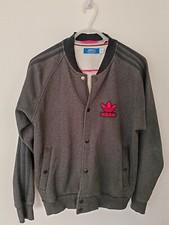 Adidas Originals Varsity Jacket, Grey, Mens Size S - Small Adidas Team rare