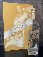 Empty 70cl Johnnie Walker Gold Label Reserve Whisky Bottle with Presentation Box