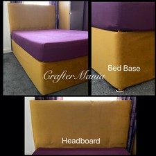 Soft Coniston Velvet Elasticated Divan Bed Base Cover Wrap OR Headboard Cover