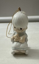 Precious Moments Ornaments-Grandma/Kitty/Rocking Chair-The Purr-Fect Grandma