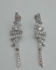 TOVA 925 Sterling Silver Articulated Geometric Dangle Earrings QVC