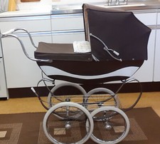 Silver Cross Vintage Dolls Pram.  Brown. Used, some parts new.