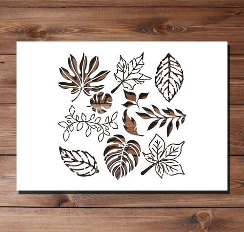 Leaf stencil a3 size - -, 190