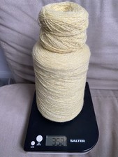 Pale Yellow Wool Yarn Cone 352g Italian Spun