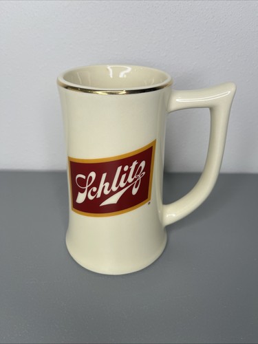 Vintage schlitz stein mug gold - stein,