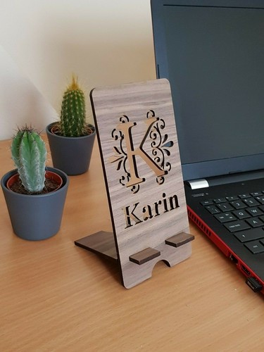Phone stand personalised with - phone,