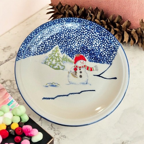 Thomson pottery snowman plate - pottery,