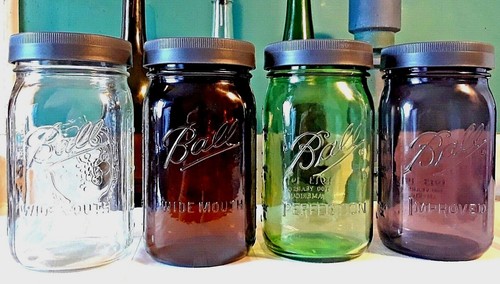Ball mason jar purple amber - ball,
