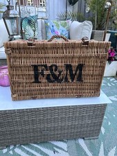 Fortnum and Mason Genuine Medium Wicker Hamper Basket With Packing Straw