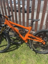 orange alpine 160 full suspension bike , most custom parts had alot done  to it